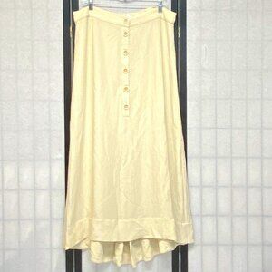 Christy Dawn Madewell Ida Maxi Skirt Cream Stripe Button Front Boho Cottagecore